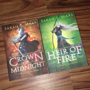 Crown of midnight and Heir of fire by Sarah J Maas